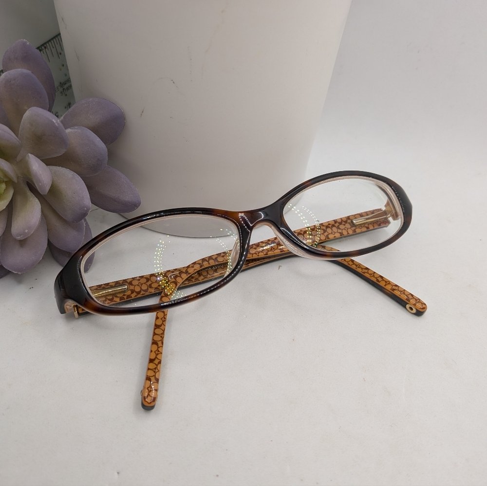 Coach Cora Tortoise Monogram Eyeglass Frames 49-16-130